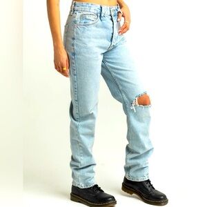 Free People Light Wash Lasso Jeans